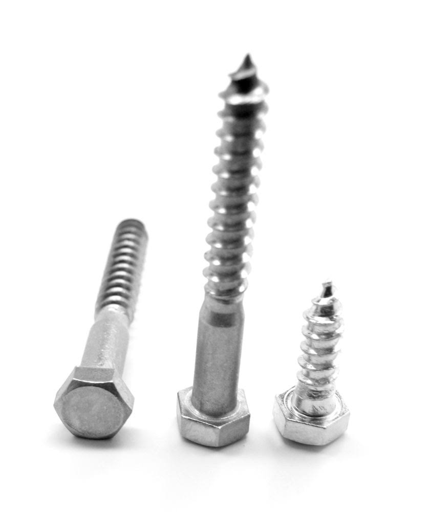 3/8x22-7 x 8x22 Hex Lag Screw Low Carbon Steel Zinc Plated C443969