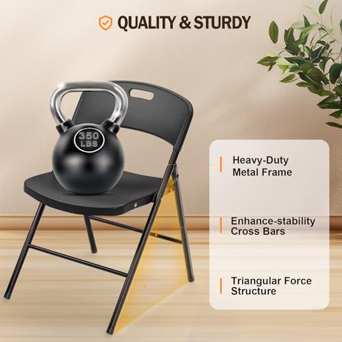 White Plastic Folding Chairs, 6 Pack L306385