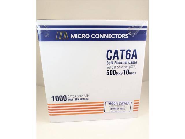 Solid Shielded Cat6a Bulk Ethernet Cable - Blue W9789