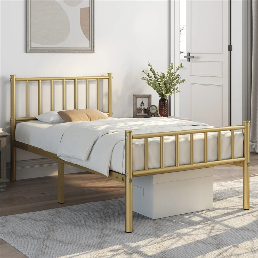Black Full Metal Bed with Spindle Headboard and Footboard D569880