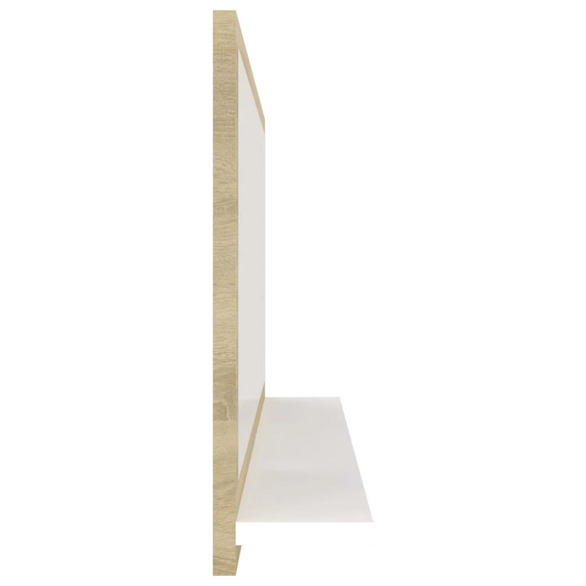 White and Sonoma Oak Wall Mirror with Storage Shelf G844580