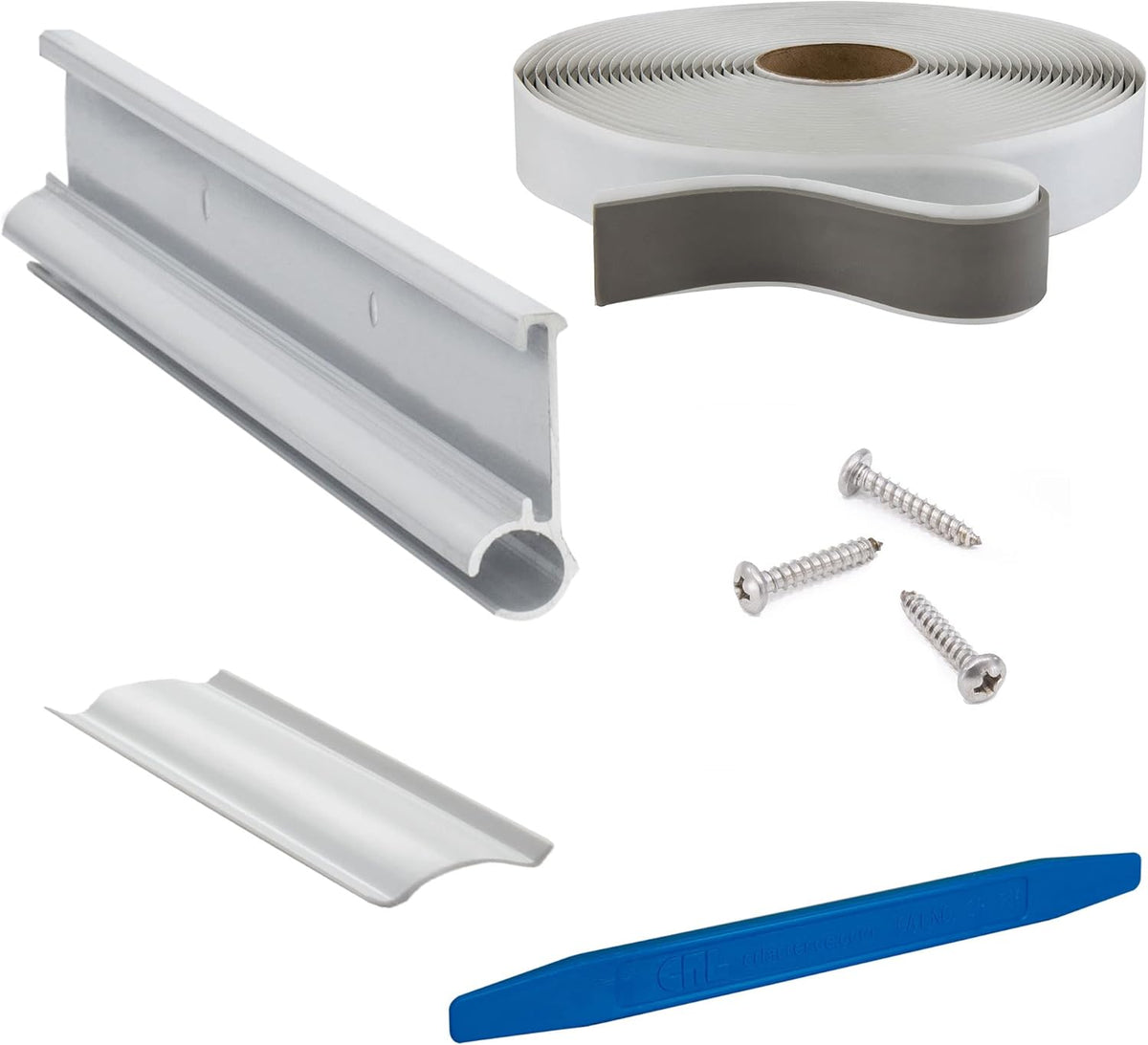 White Aluminum RV Awning Trim Kit (20 Feet) Q959906