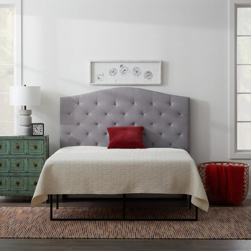 Queen Gray Upholstered Headboard S89131
