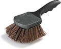 Utility Scrub Brush, 2-Long Brown Polypropylene Bristles, Plastic Block, 8-1/2 L x 3 W T8810
