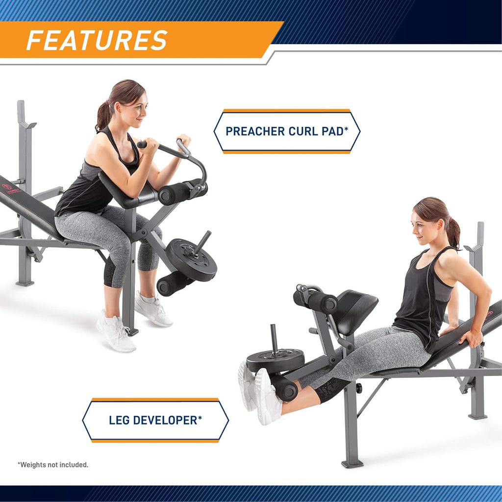 Standard Weight Bench with Leg Developer W977