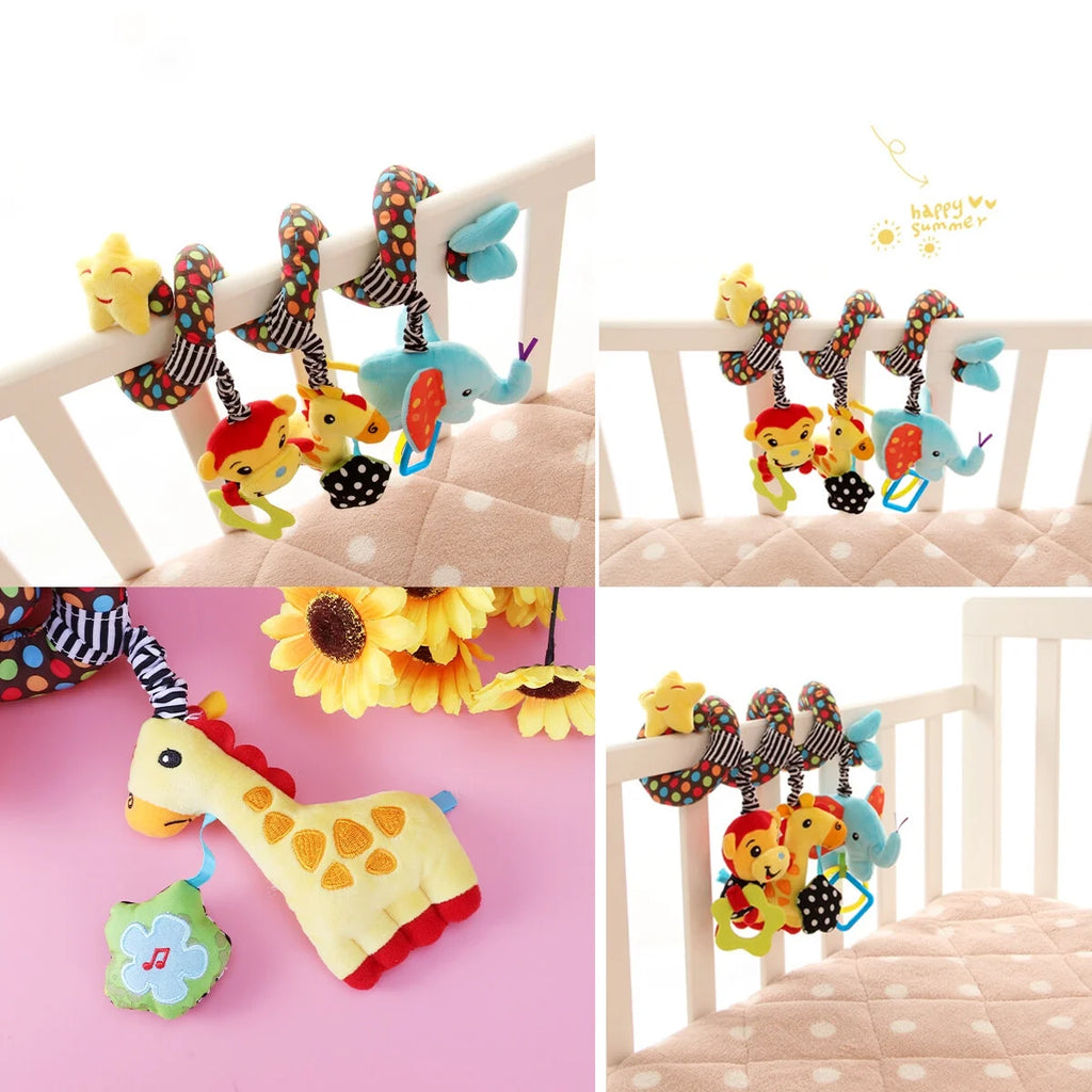 Infant Baby Activity Spiral Bed & Stroller Toy Plush Toy B2718