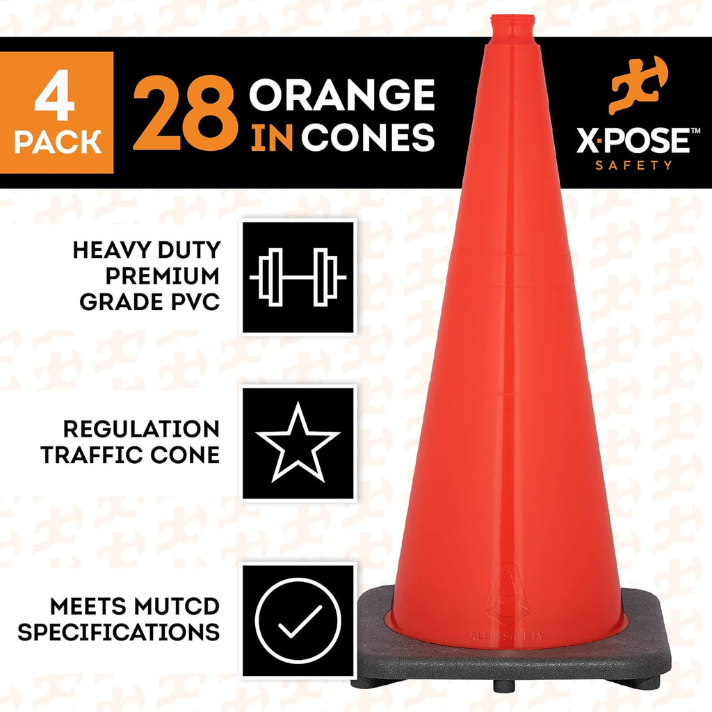 Orange PVC Plastic Traffic Cones U684911