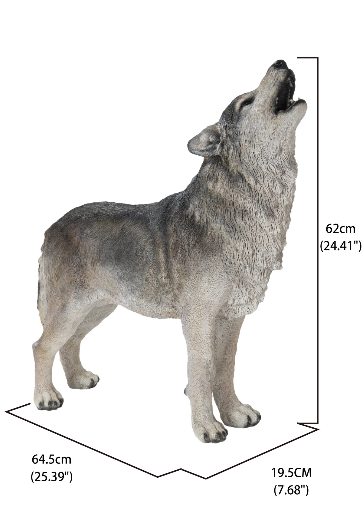 Grey Wolf Statue T62181