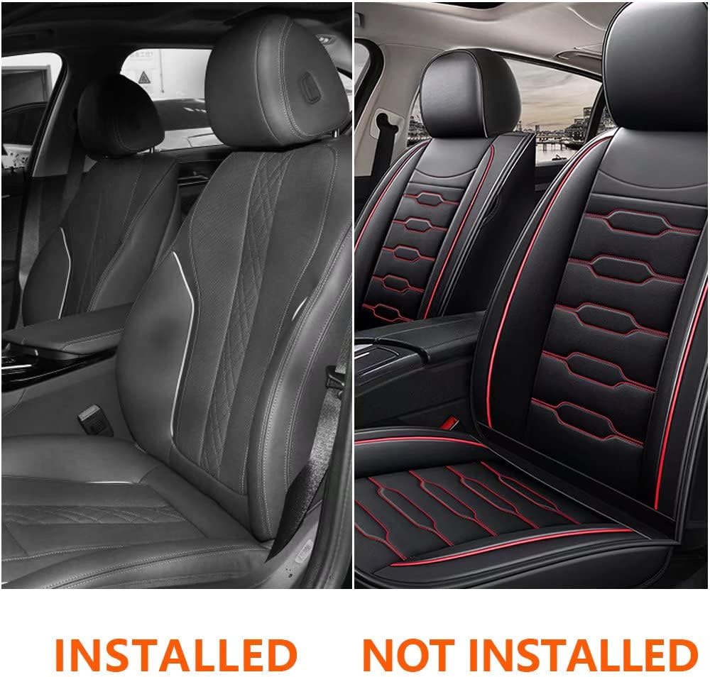 Custom Fit Faux Leather Car Seat Protector Full Set Z919553