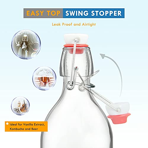 16 oz Glass Swing Top Bottles 6 Pack M8057