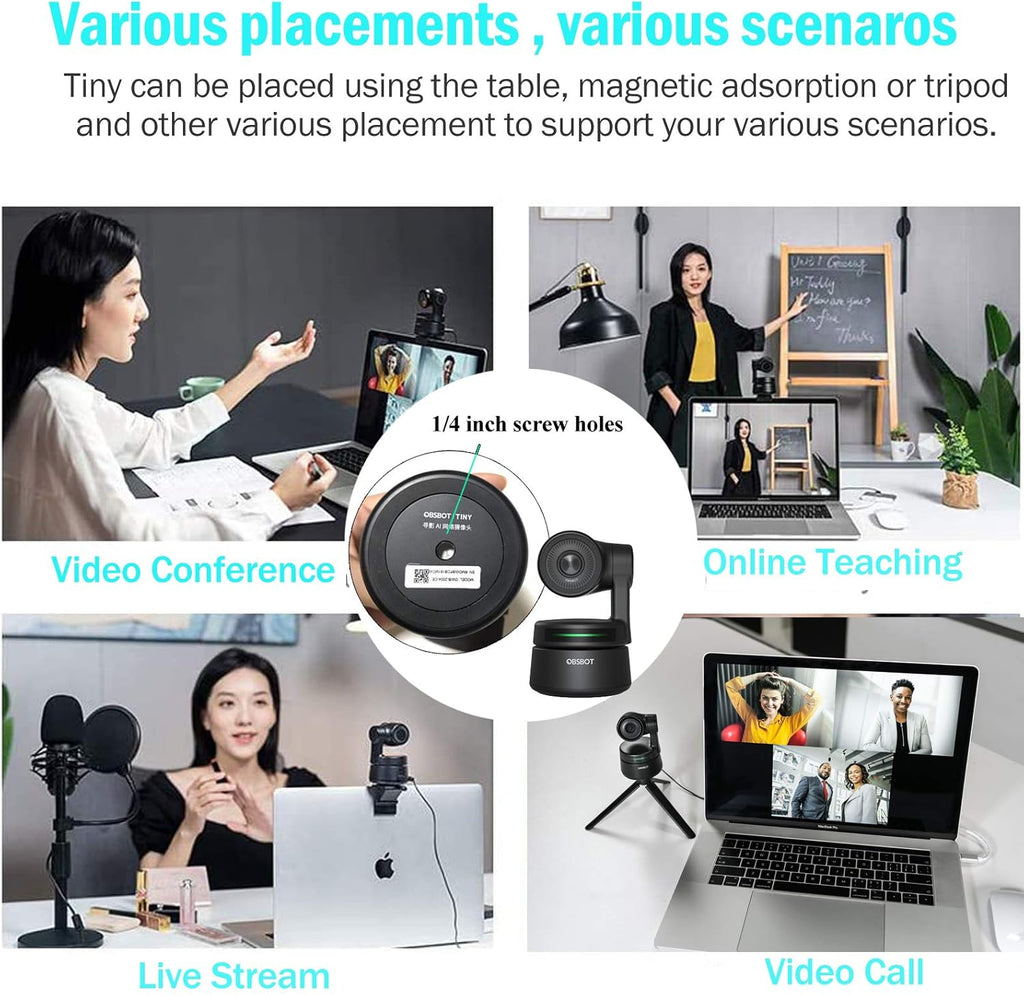 PTZ Webcam with AI Framing and Autofocus, Full HD 1080p B812847