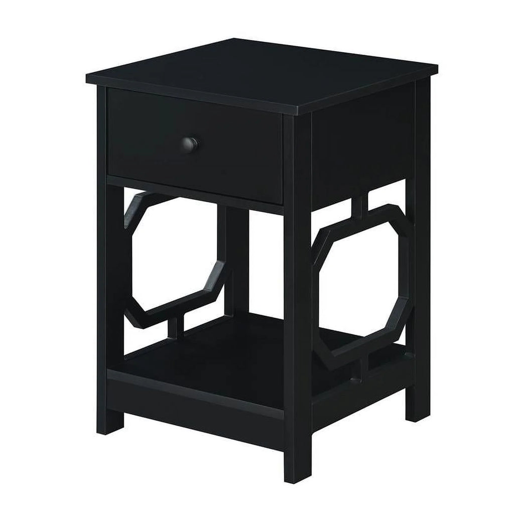 Black One-Drawer End Table Set of 2 Z811