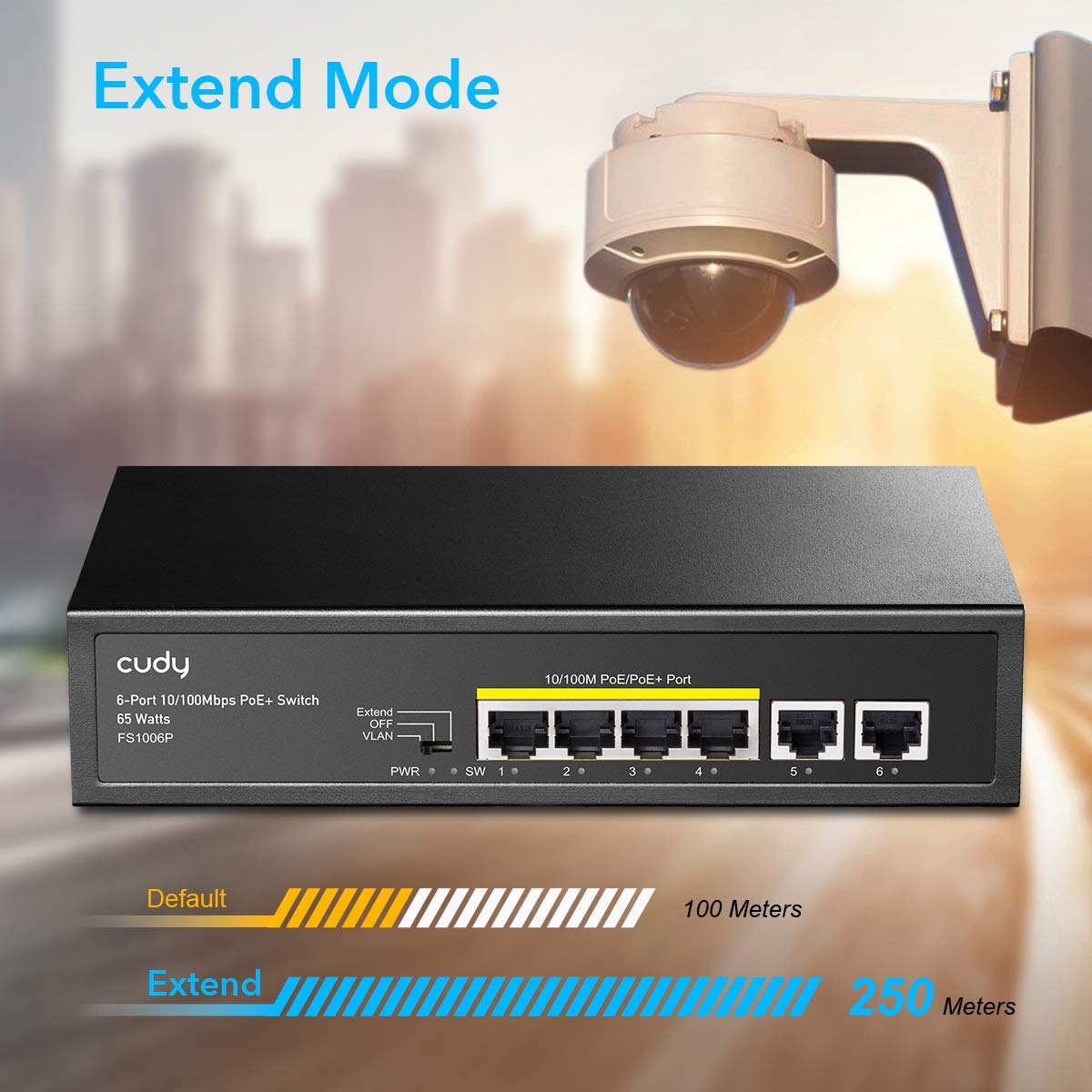 6-Port PoE Switch 60W Steel Case O522911