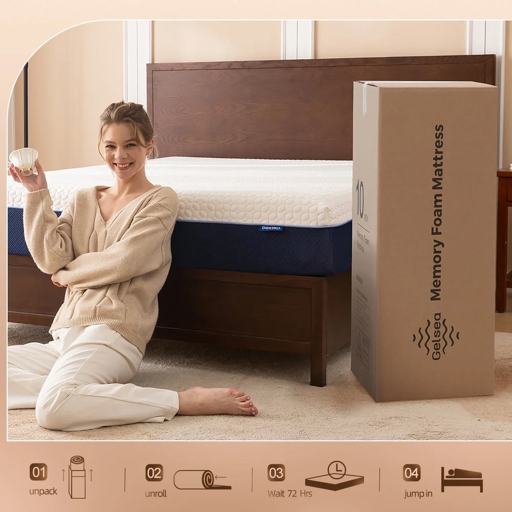 Cooling Gel Memory Foam Mattress, 6 Inch Twin Z294