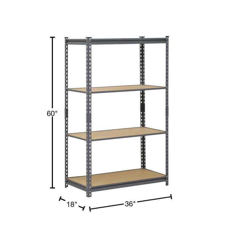 4 Tier Adjustable Steel Shelving Unit Q8572