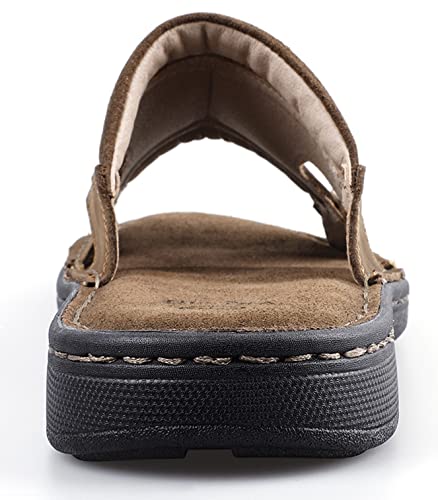 Men's Memory Foam Leather Slide Sandals D470
