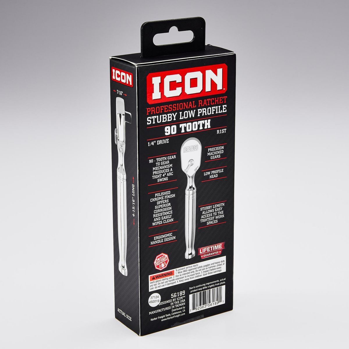 1/4 in. Drive Stubby Low-Profile Ratchet P71274