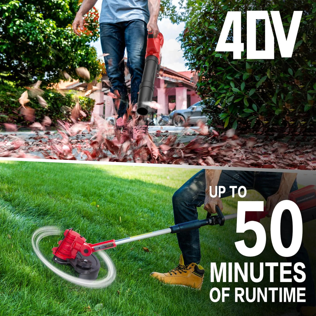 40V 4.0Ah Cordless String Trimmer/Edger and Blower Combo Kit F3279