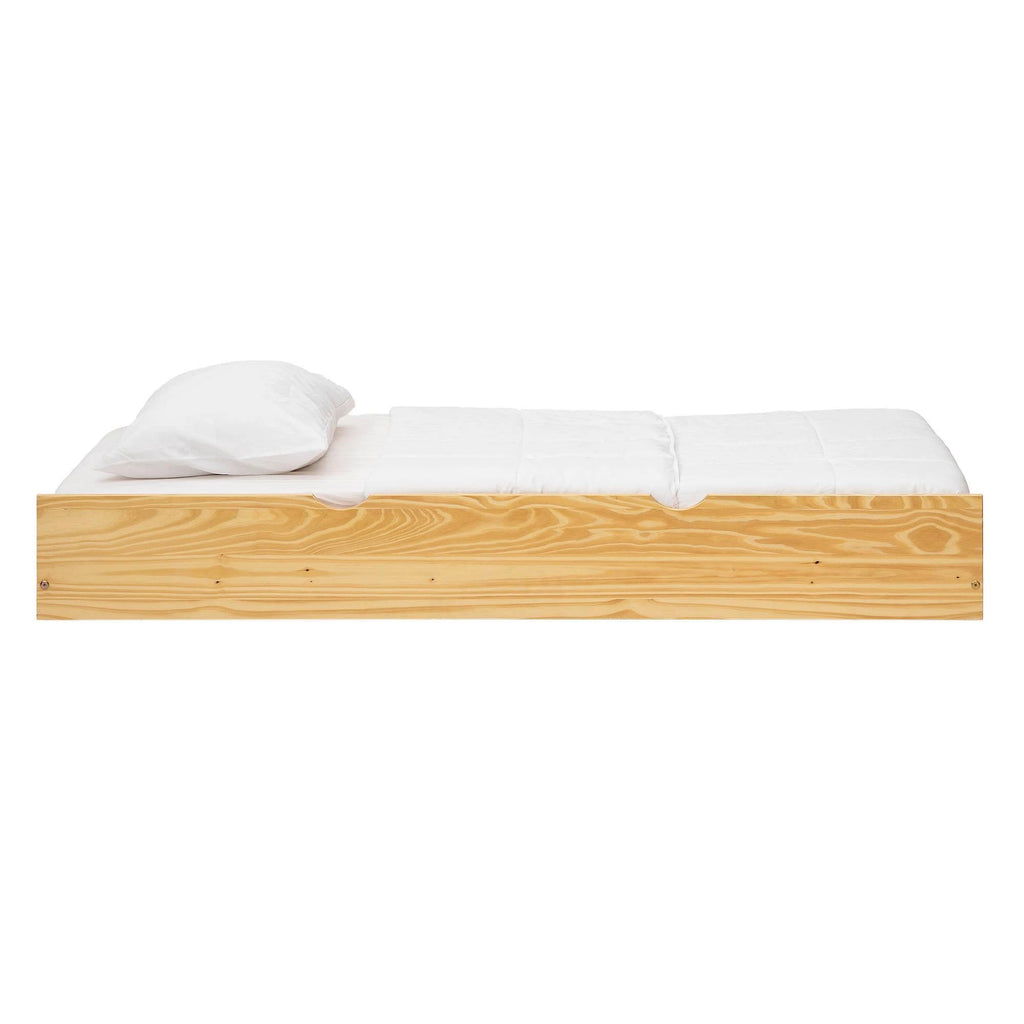 Twin Solid Wood Trundle Bed Natural X4987