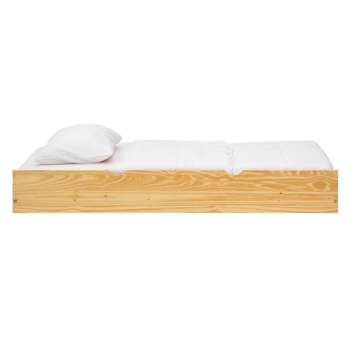 Twin Solid Wood Trundle Bed Natural X4987