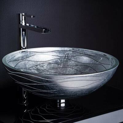 Circular Glass Vessel Bathroom Sink R5977