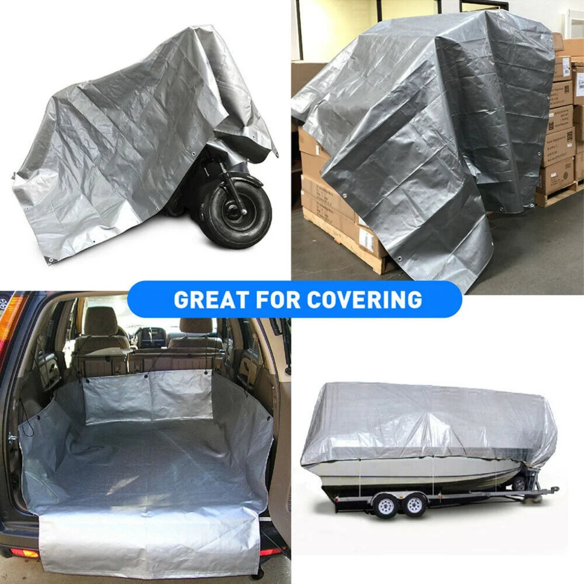 10 Mil Waterproof Poly Tarp Cover 6*10ft P527