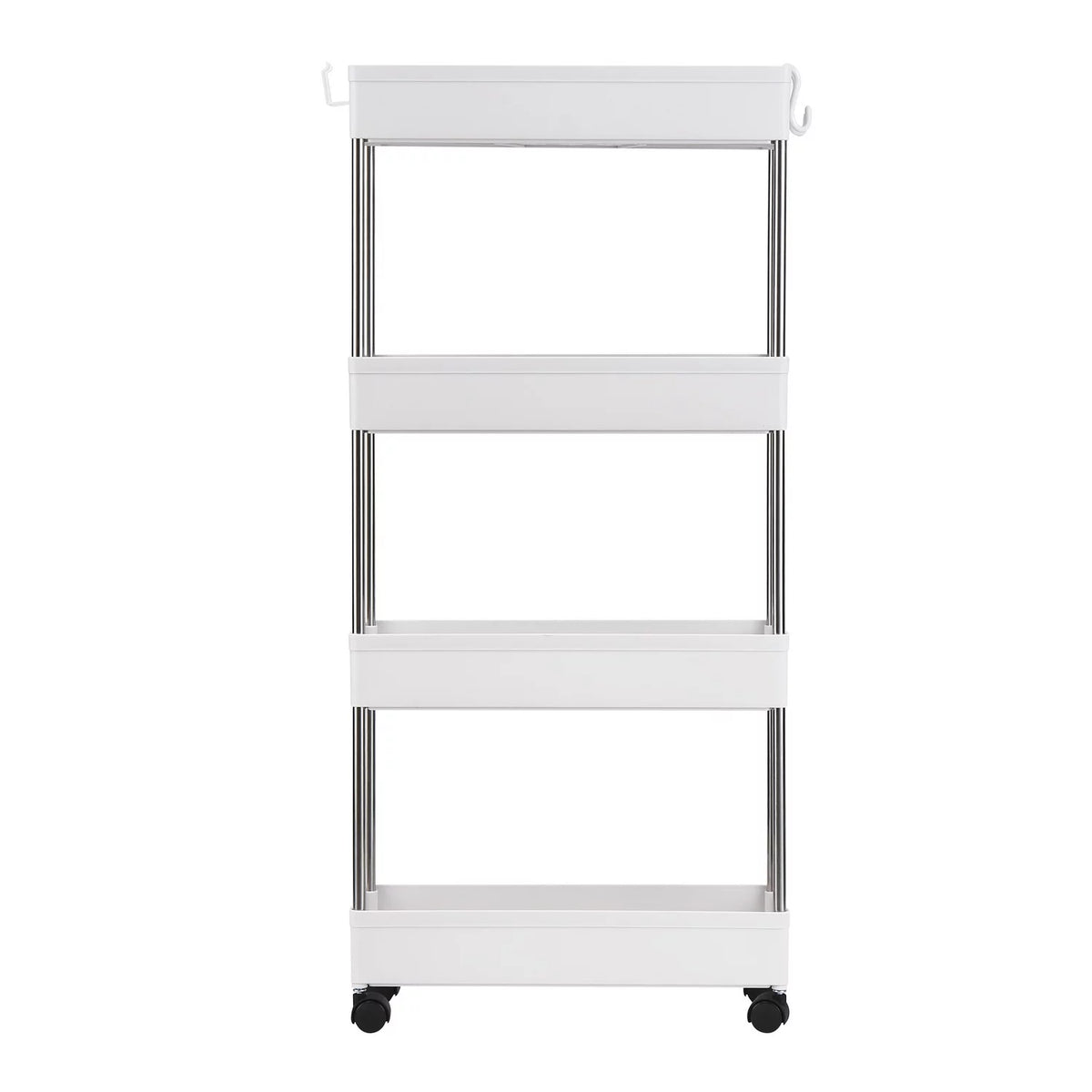 4 Tier Slim Storage Cart Mobile Shelving Unit Organizer U4085