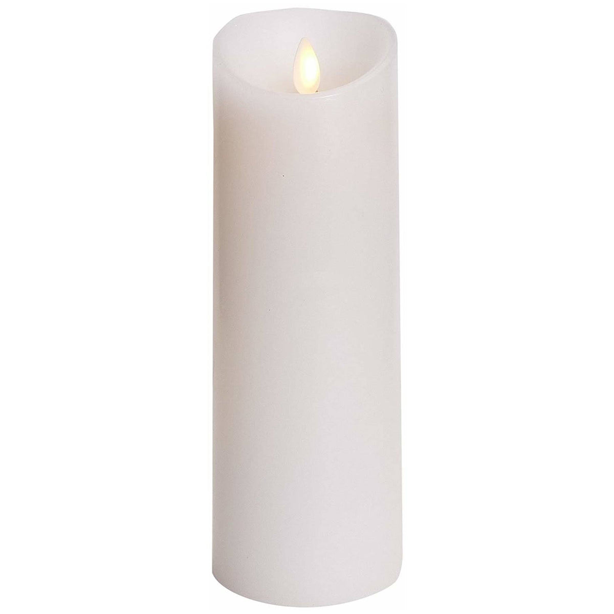 White Unscented Pillar Candle E23783