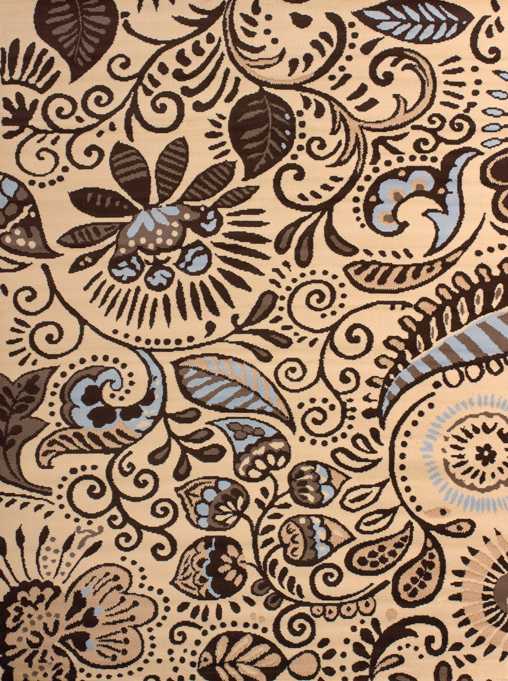 Blue Paisley Area Rug 7'10" X 10'6" H138