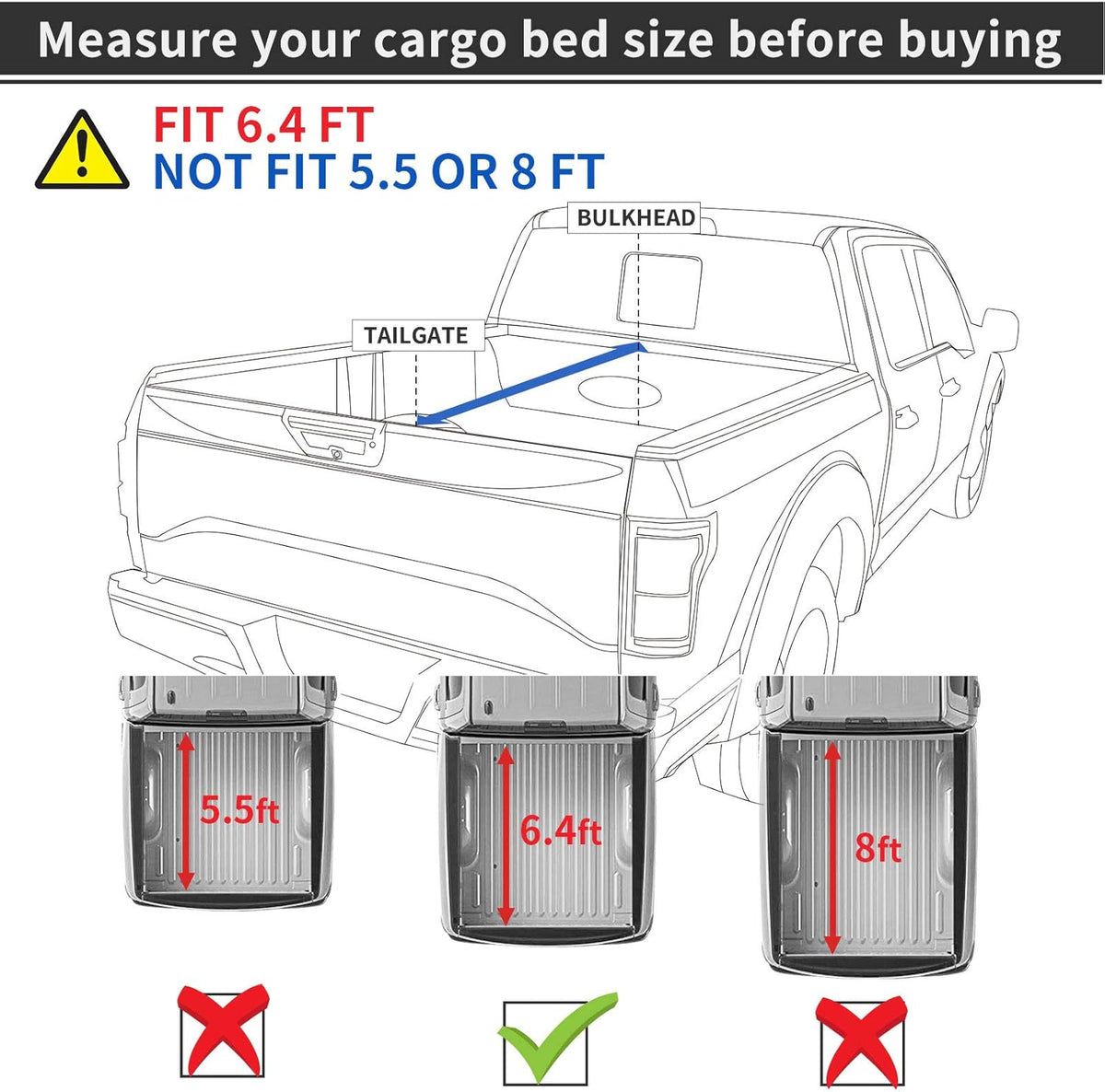 Soft Quad Fold Tonneau Cover Truck Bed Cover R190167