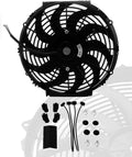 16" Universal Slim Electric Radiator Cooling Fan 12V Pack of 2 K958625