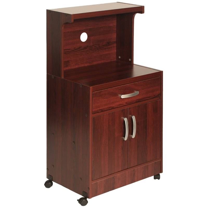 Mahogany Wooden Microwave Cart B518