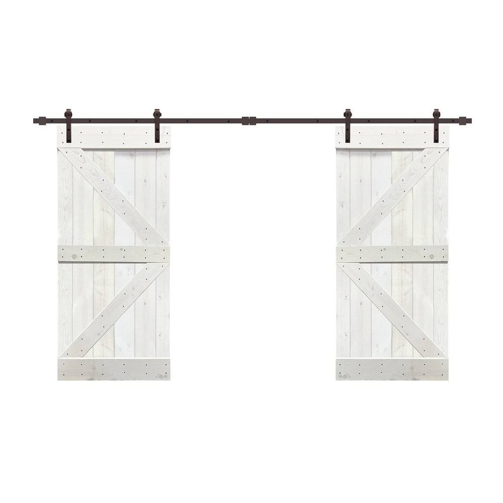 Jungle Green 84 x 84 Barn Door with Hardware Kit H1257