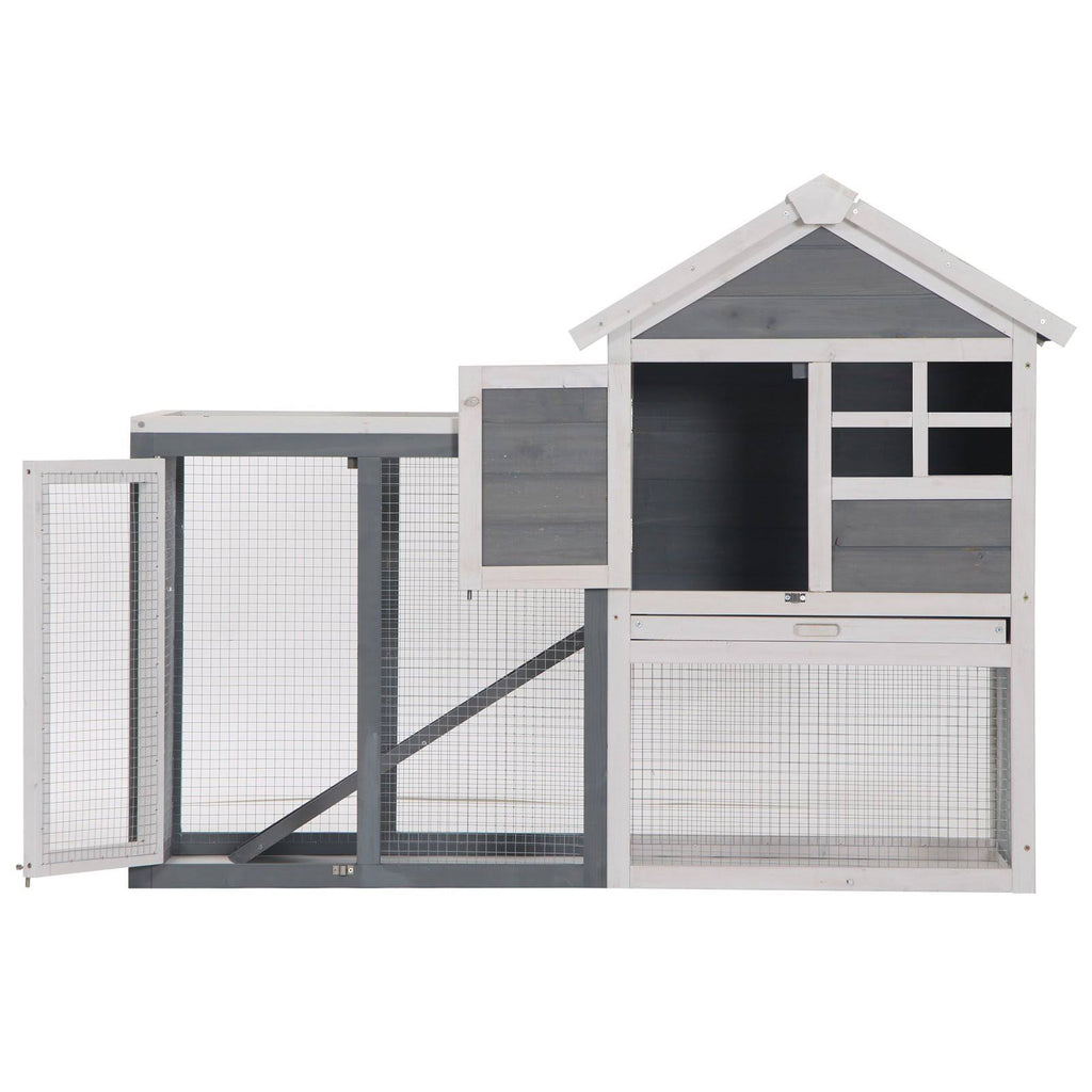 Outdoor Wooden Rabbit Hutch with Run P3703