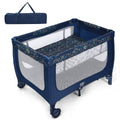 Foldable Baby Playard with Breathable Mattress and Carry Bag L303