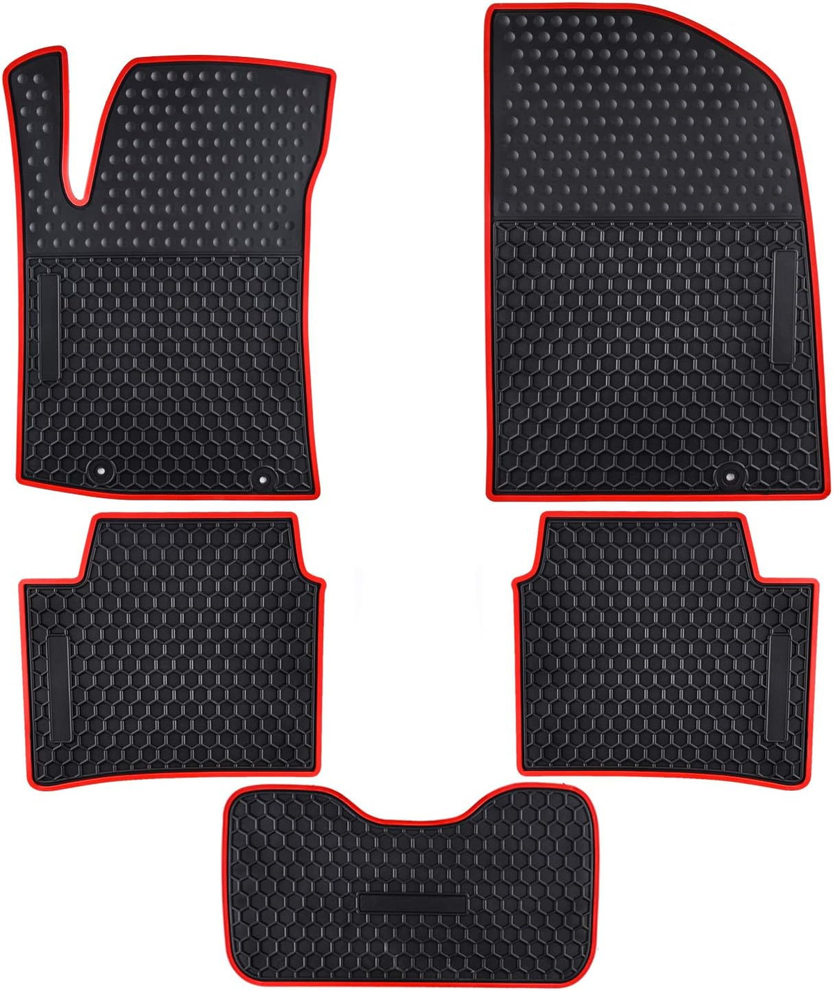 Red Odorless Washable Rubber Car Floor Mats D996