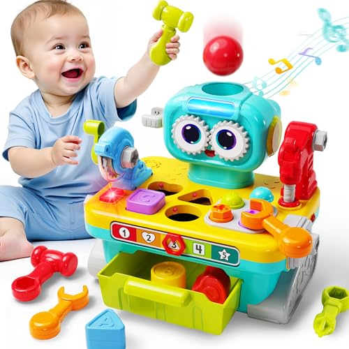Toddler Musical Workbench Toys Tool Set Shape Sorter I777701
