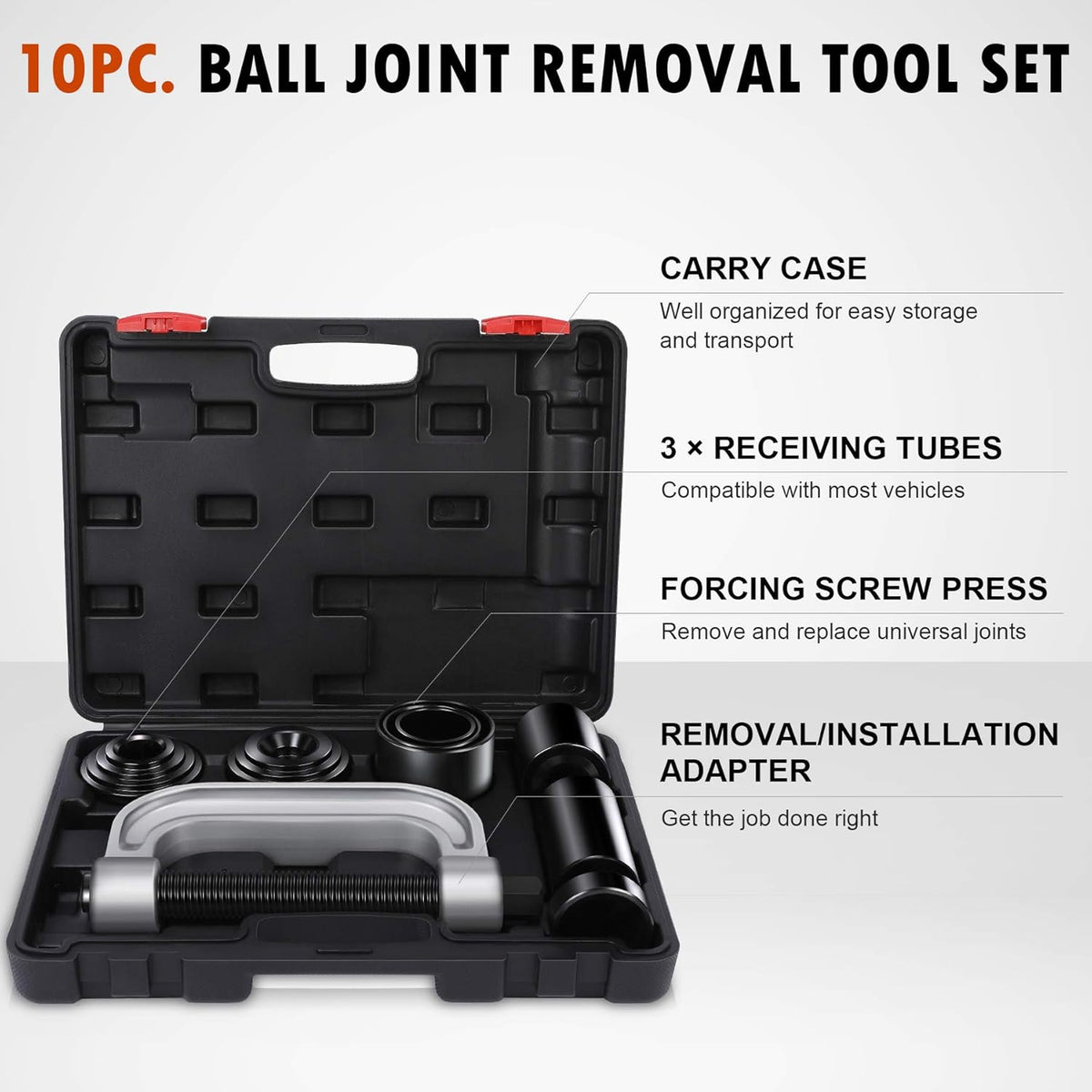 Ball Joint Press & U Joint Removal Tool Kit with 4wd Adapters C114