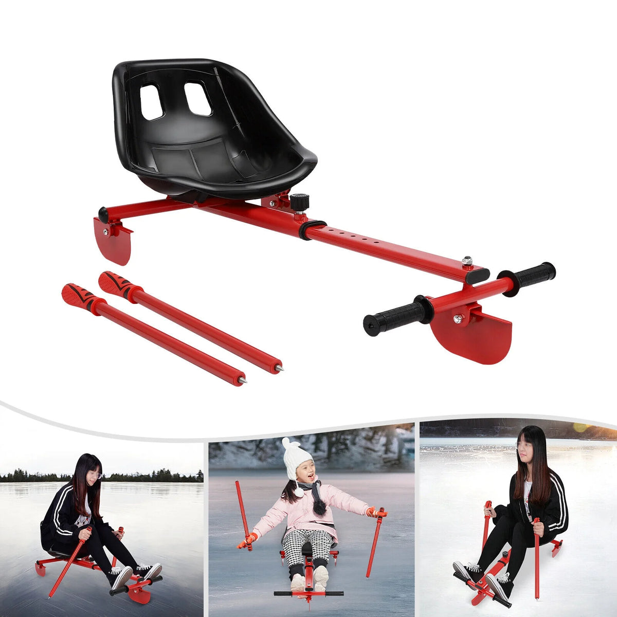 Kids Snow Racer Sled Ski Slider Board M495