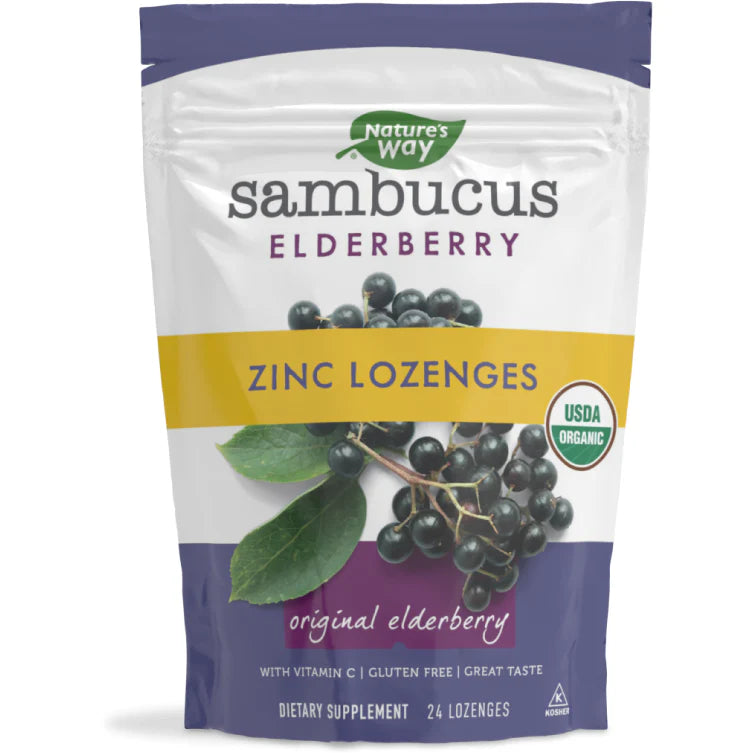 Elderberry Zinc Lozenges 24 loz X17203
