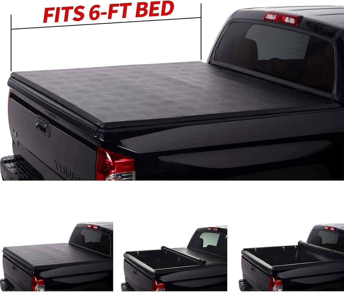 Soft Roll Up Tonneau Cover for Pickup 5ft Bed Z823