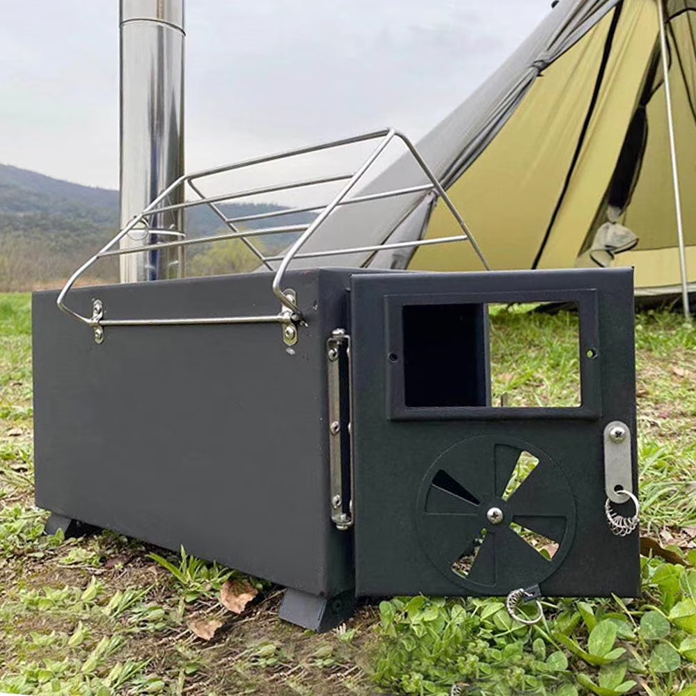 Portable Wood Burning Stove for Outdoor Cooking and Heating D7344