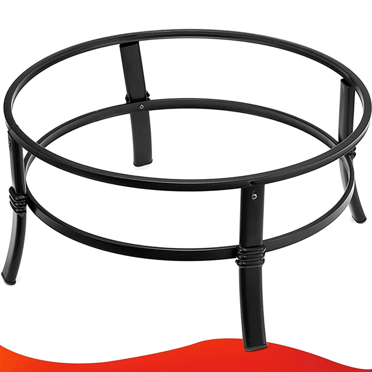 26 inch Portable Wood Burning Fire Pit with Log Grate, Poker D405