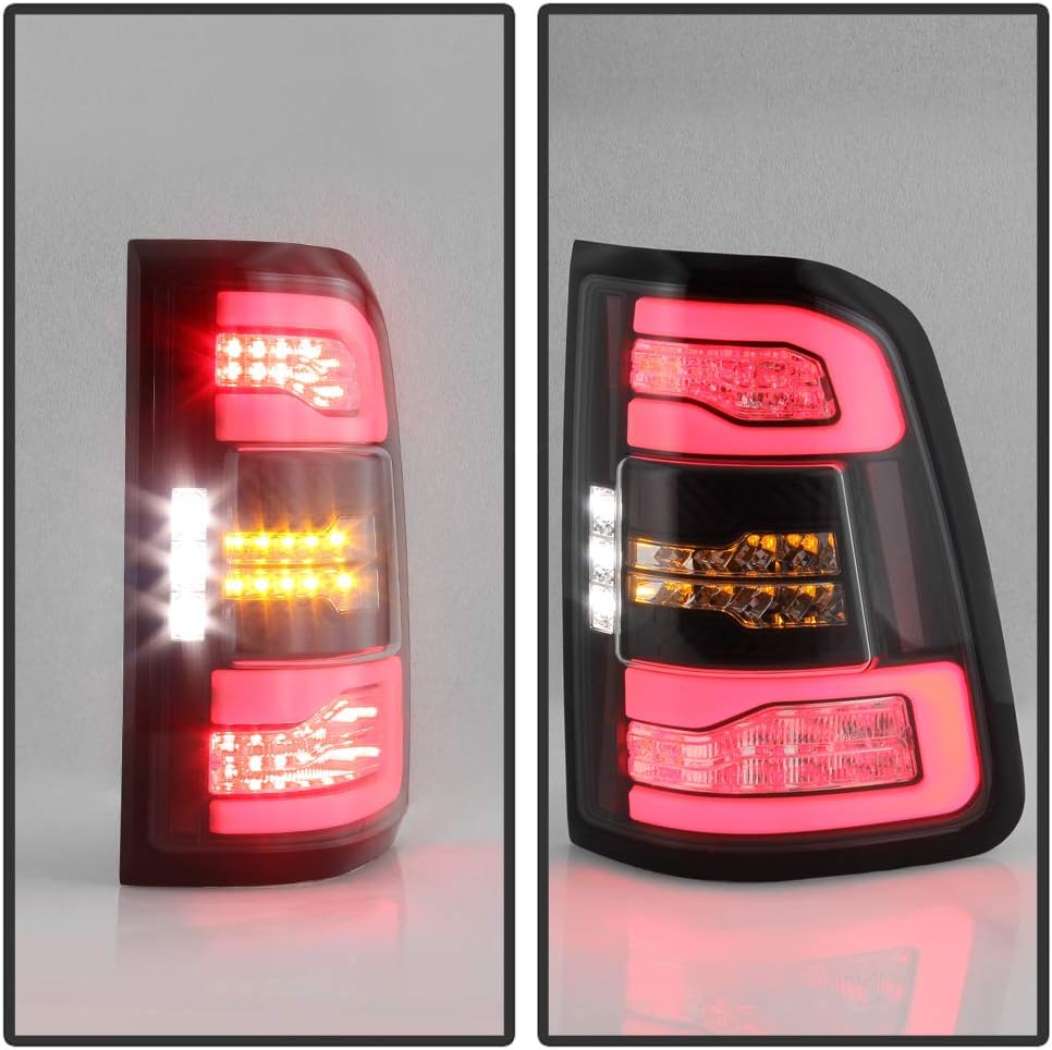Black Full LED Tail Lights with Sequential Signal Lamps X87535