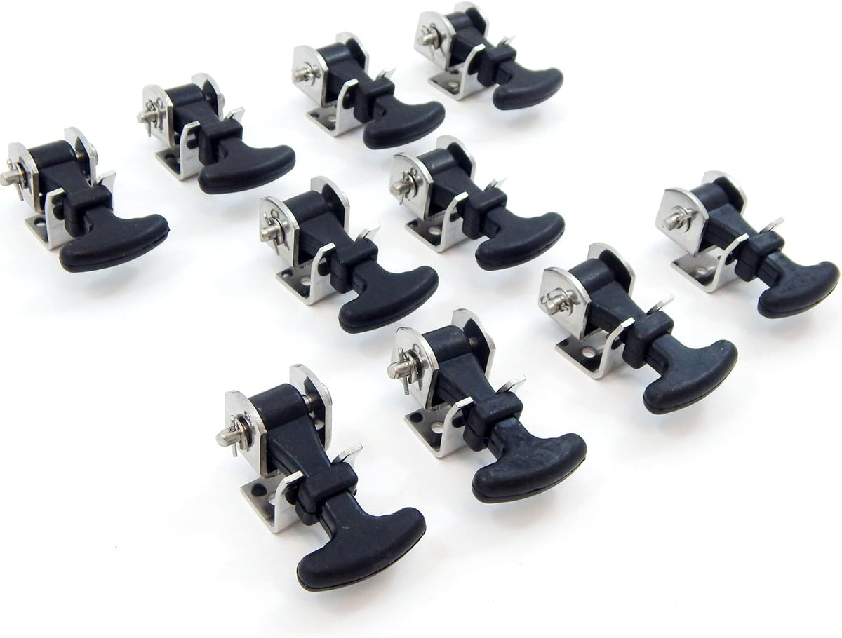 20 Piece Stainless Steel T Handle Latch Catch Hold-Down 2.5 Inch Draw Hardware Replacement Y2175