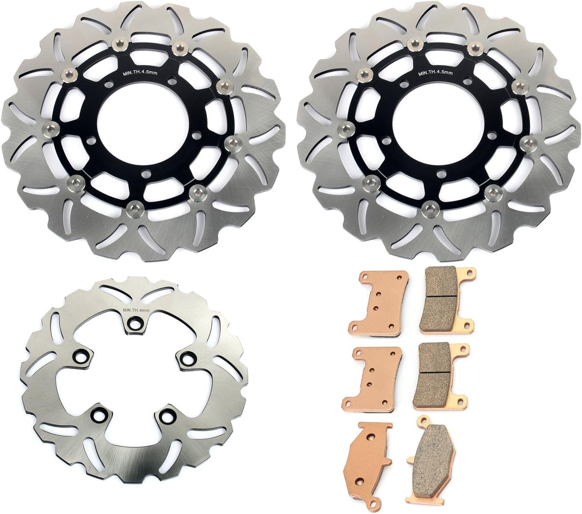 Front Rear Brake Disc Rotor Brake Pads for Suzuki GSXR1000 2007 2008 GSXR600 GSXR750 06 07 I703