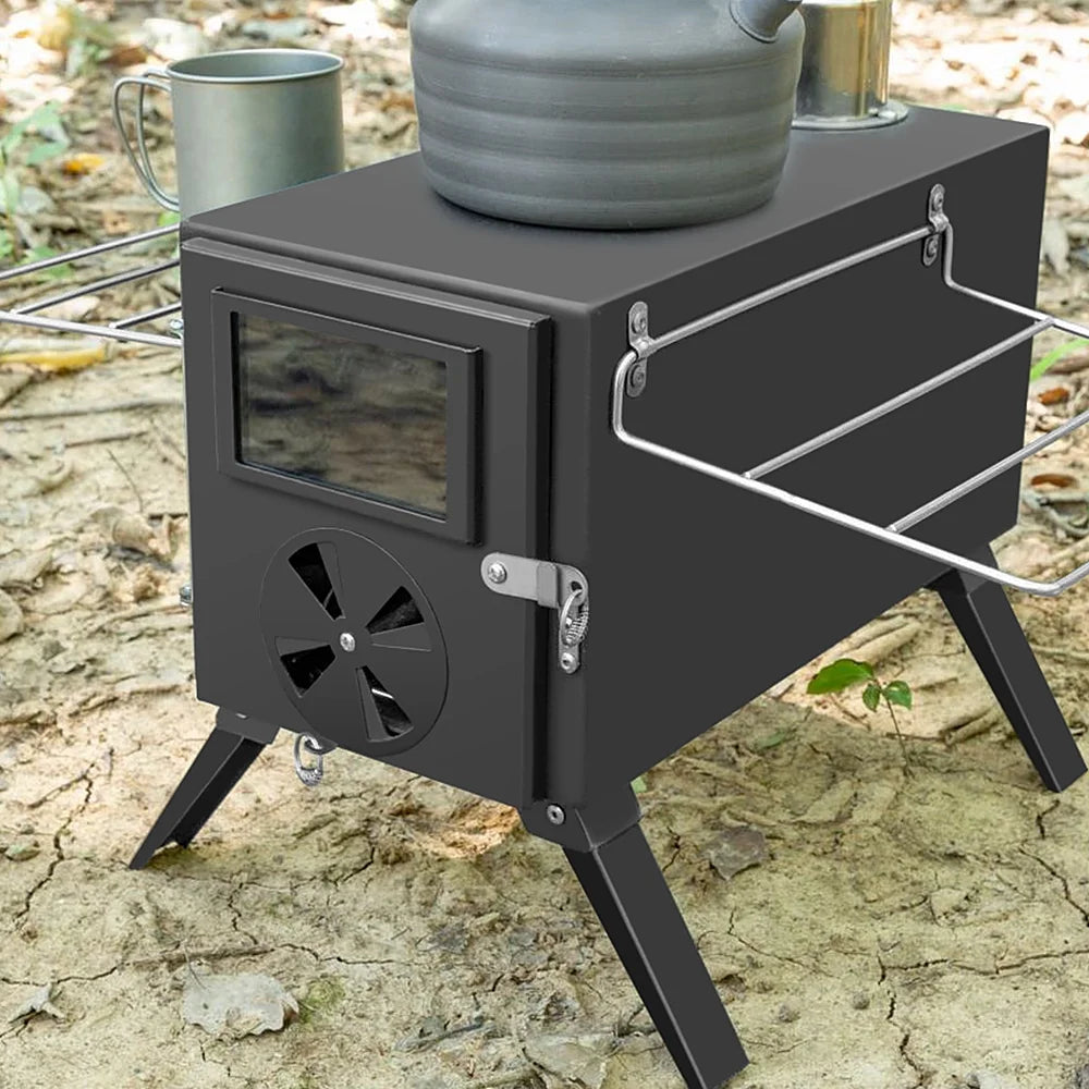 Portable Wood Burning Stove for Outdoor Cooking and Heating D7344