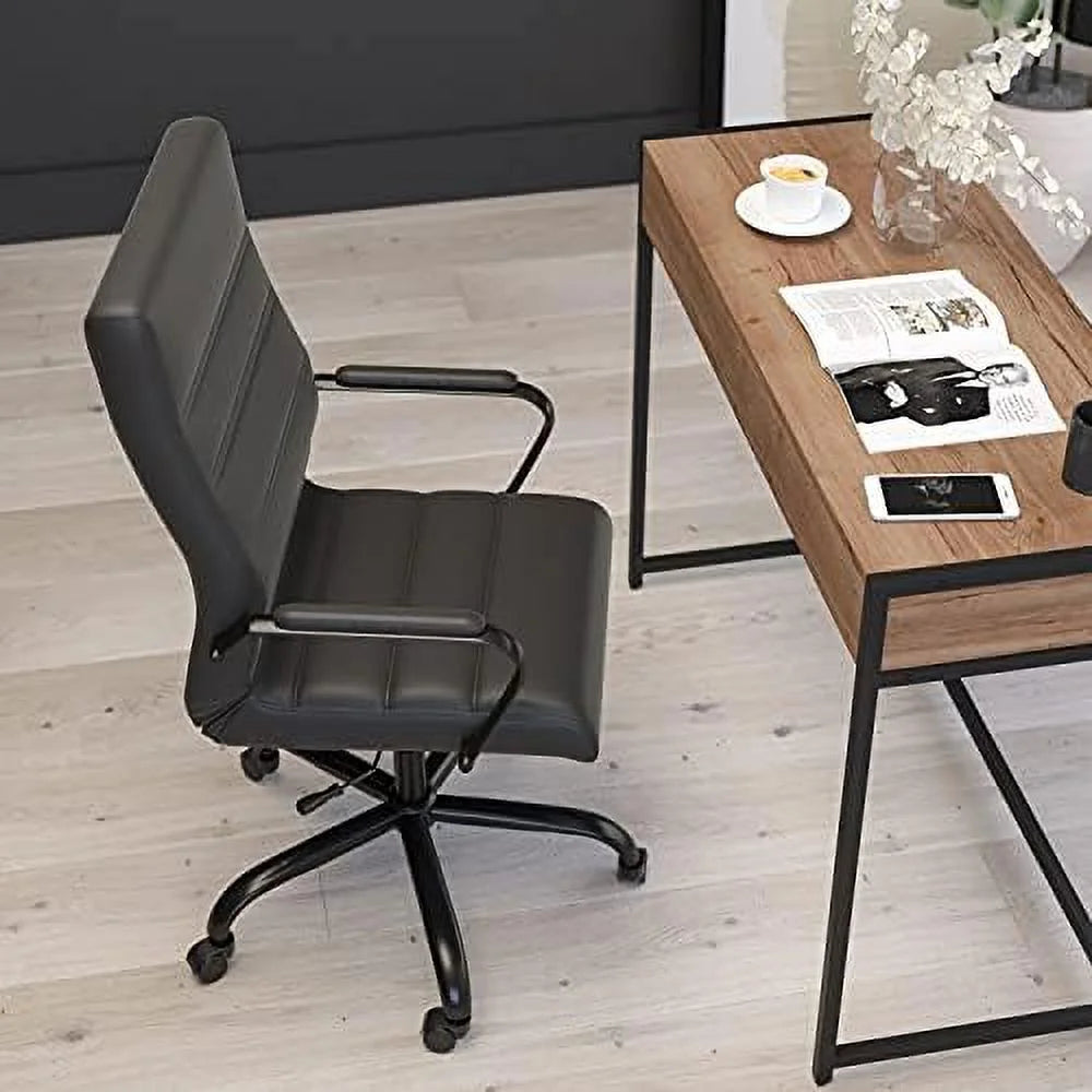 Brown Faux Leather High-Back Office Chair L79162