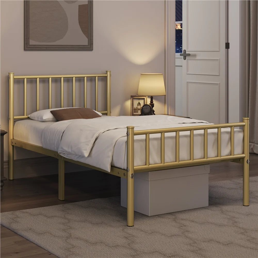 Black Full Metal Bed with Spindle Headboard and Footboard D569880