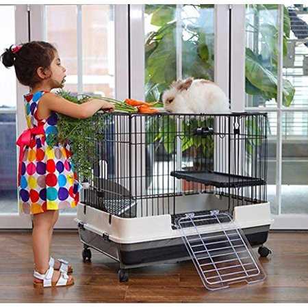 Large 2-Level Small Animal Pet Cage with Platform & Ramp Q9217